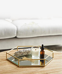 Hexagonal Tray Gold