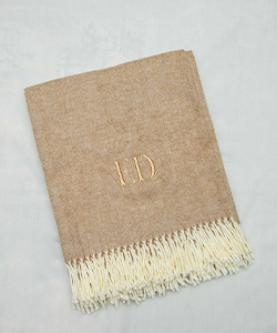 Brown Chevron Throw 130x150cm